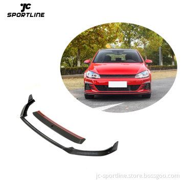 Carbon Fiber Front Bumper Lip Spoiler for Volkswagen Golf 7.5 GTI 2017-2019